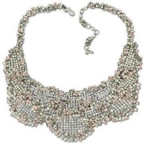 Rare Authentic Swarovski Mesh Champagne Necklace.